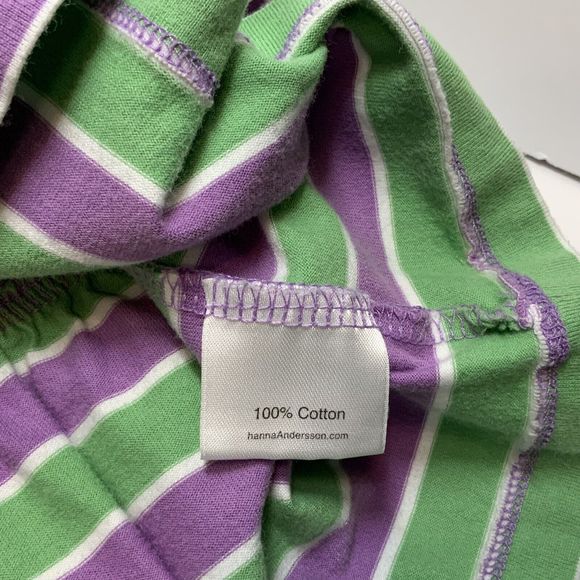 Hanna Andersson Top Girls Sz 3/90 Lot Of 2 Tank Stripe Tiers Ruffles Red Purple - Picture 8 of 15
